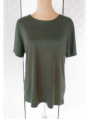 Weekenders T-Shirt Small Olive Green Vintage Preppy Coastal Grandma Lagenlook